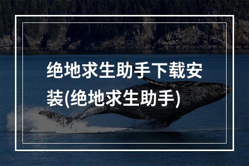 绝地求生助手下载安装(绝地求生助手)