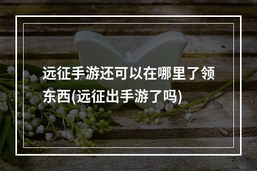 远征手游还可以在哪里了领东西(远征出手游了吗)