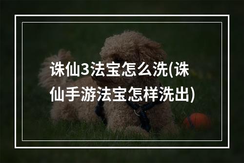 诛仙3法宝怎么洗(诛仙手游法宝怎样洗出)