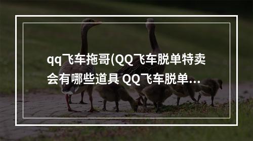 qq飞车拖哥(QQ飞车脱单特卖会有哪些道具 QQ飞车脱单特卖会在哪里)