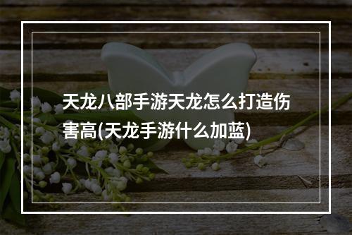 天龙八部手游天龙怎么打造伤害高(天龙手游什么加蓝)