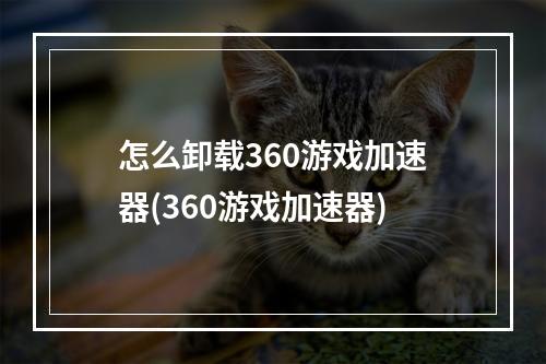 怎么卸载360游戏加速器(360游戏加速器)