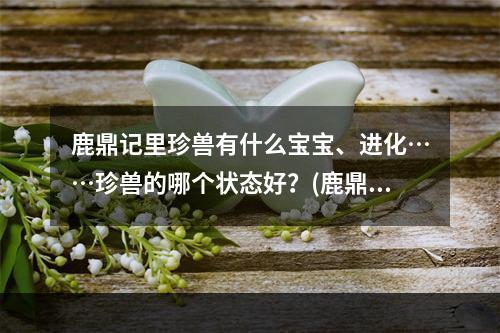 鹿鼎记里珍兽有什么宝宝、进化……珍兽的哪个状态好？(鹿鼎记珍兽)