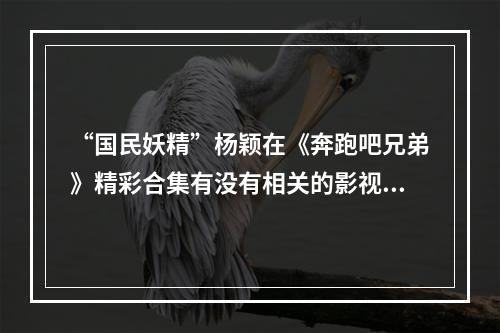 “国民妖精”杨颖在《奔跑吧兄弟》精彩合集有没有相关的影视百度网盘资源？(奔跑吧兄弟游戏下载)