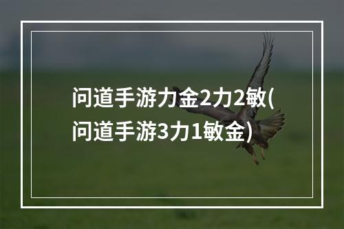 问道手游力金2力2敏(问道手游3力1敏金)