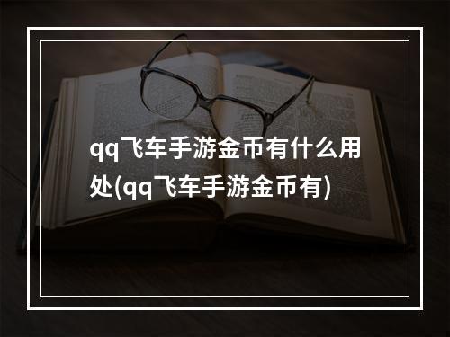 qq飞车手游金币有什么用处(qq飞车手游金币有)