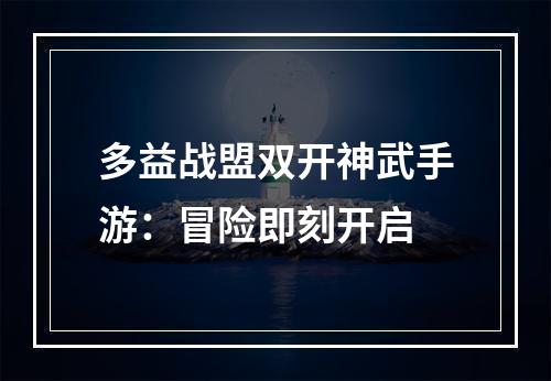 多益战盟双开神武手游：冒险即刻开启