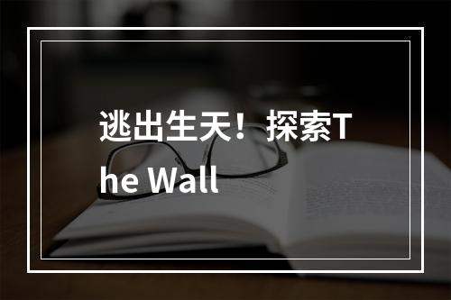 逃出生天！探索The Wall