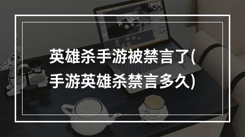 英雄杀手游被禁言了(手游英雄杀禁言多久)