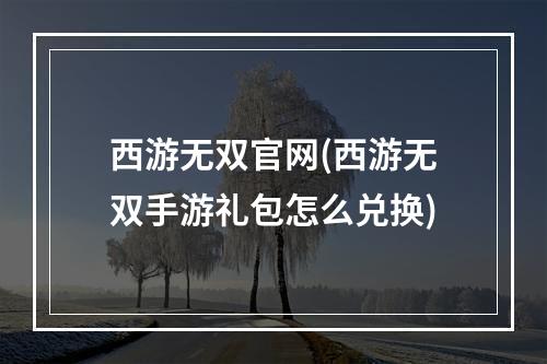 西游无双官网(西游无双手游礼包怎么兑换)