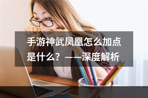 手游神武凤凰怎么加点是什么？——深度解析