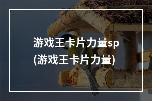 游戏王卡片力量sp(游戏王卡片力量)