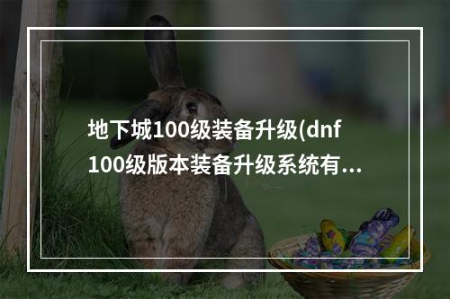 地下城100级装备升级(dnf100级版本装备升级系统有什么用 dnf100级版本装备)