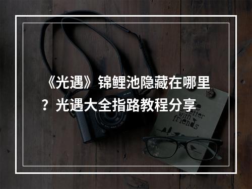 《光遇》锦鲤池隐藏在哪里？光遇大全指路教程分享