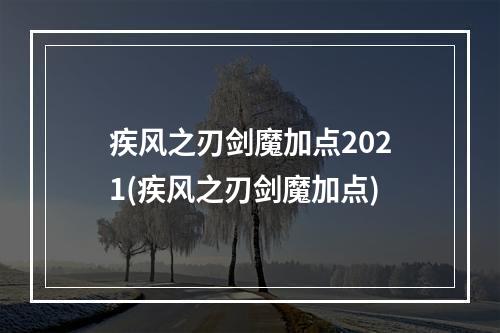 疾风之刃剑魔加点2021(疾风之刃剑魔加点)