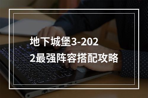 地下城堡3-2022最强阵容搭配攻略