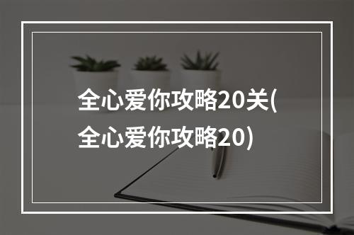 全心爱你攻略20关(全心爱你攻略20)