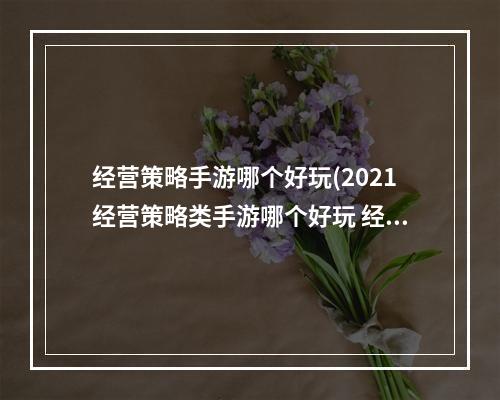 经营策略手游哪个好玩(2021经营策略类手游哪个好玩 经营策略手游排行榜前十)