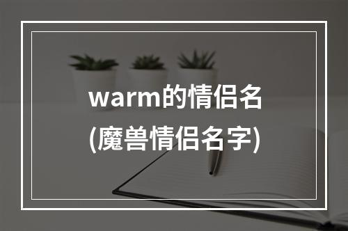 warm的情侣名(魔兽情侣名字)