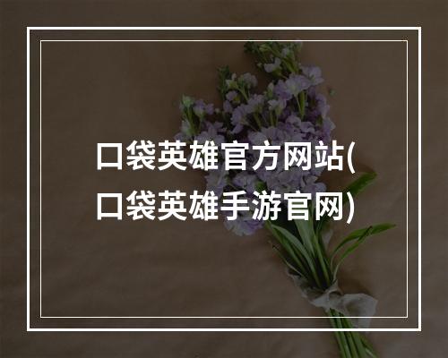 口袋英雄官方网站(口袋英雄手游官网)