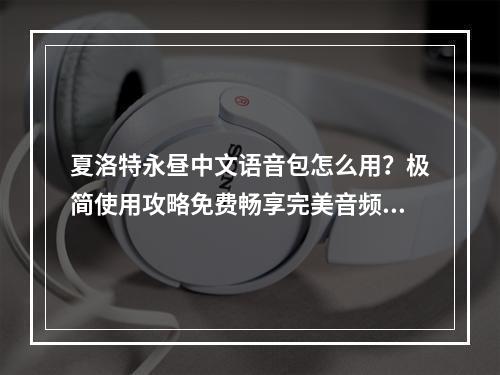 夏洛特永昼中文语音包怎么用？极简使用攻略免费畅享完美音频效果！(体验最新王者荣耀中文语音包，夏洛特永昼震撼上线！)