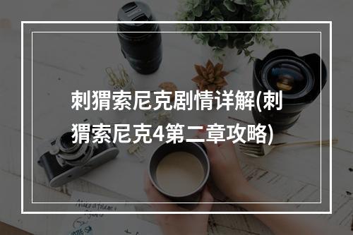 刺猬索尼克剧情详解(刺猬索尼克4第二章攻略)