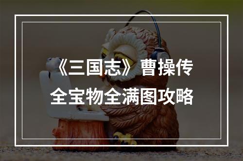 《三国志》曹操传全宝物全满图攻略