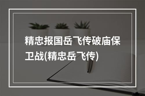 精忠报国岳飞传破庙保卫战(精忠岳飞传)