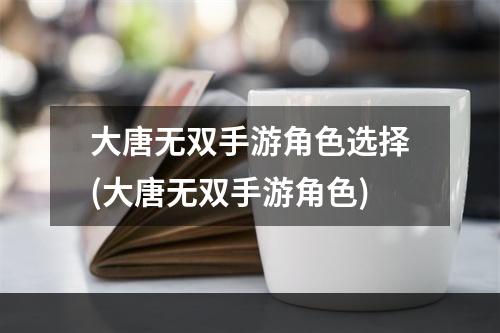 大唐无双手游角色选择(大唐无双手游角色)