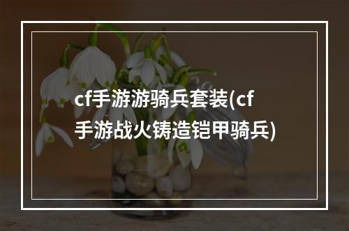 cf手游游骑兵套装(cf手游战火铸造铠甲骑兵)