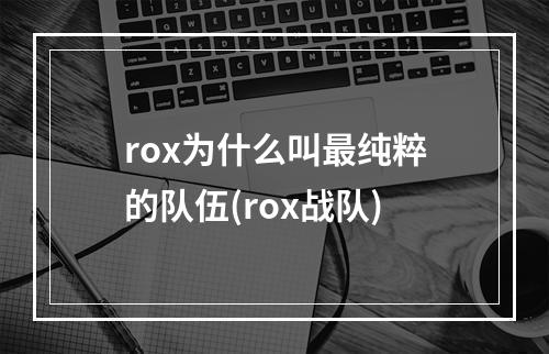 rox为什么叫最纯粹的队伍(rox战队)