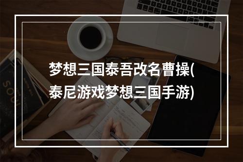 梦想三国泰吾改名曹操(泰尼游戏梦想三国手游)