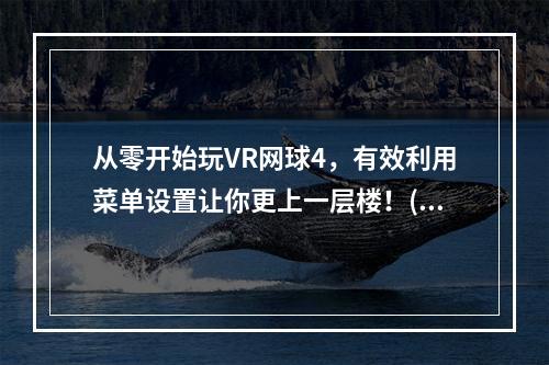 从零开始玩VR网球4，有效利用菜单设置让你更上一层楼！(VR网球4菜单设置全攻略，让你在游戏中如虎添翼！)