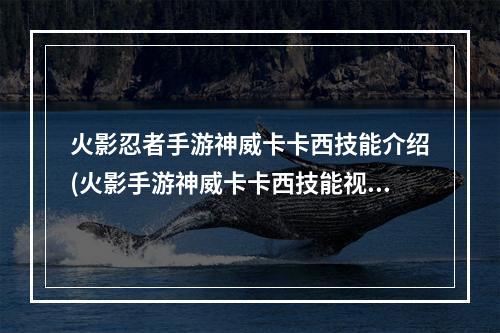 火影忍者手游神威卡卡西技能介绍(火影手游神威卡卡西技能视频)