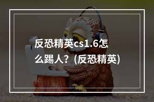 反恐精英cs1.6怎么踢人？(反恐精英)