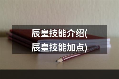 辰皇技能介绍(辰皇技能加点)