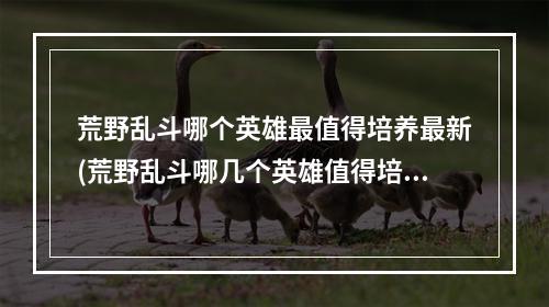 荒野乱斗哪个英雄最值得培养最新(荒野乱斗哪几个英雄值得培养)