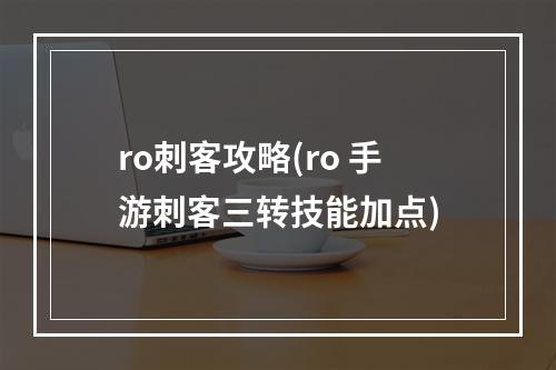 ro刺客攻略(ro 手游刺客三转技能加点)