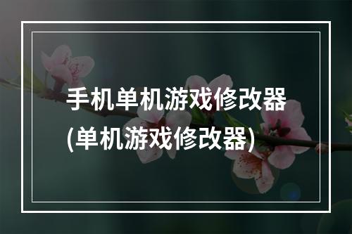 手机单机游戏修改器(单机游戏修改器)