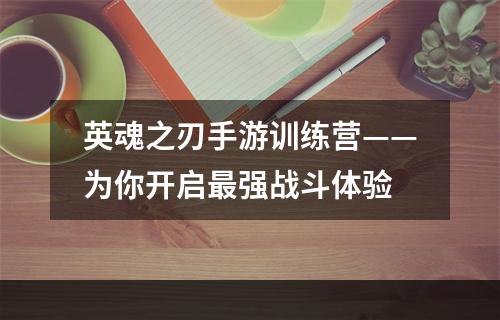 英魂之刃手游训练营——为你开启最强战斗体验