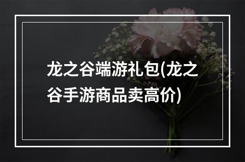 龙之谷端游礼包(龙之谷手游商品卖高价)