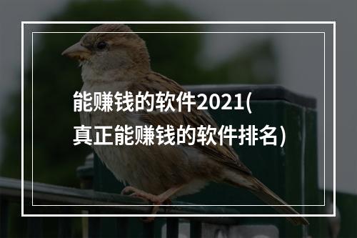 能赚钱的软件2021(真正能赚钱的软件排名)