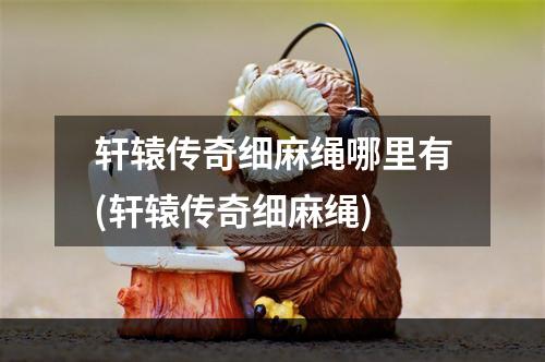 轩辕传奇细麻绳哪里有(轩辕传奇细麻绳)