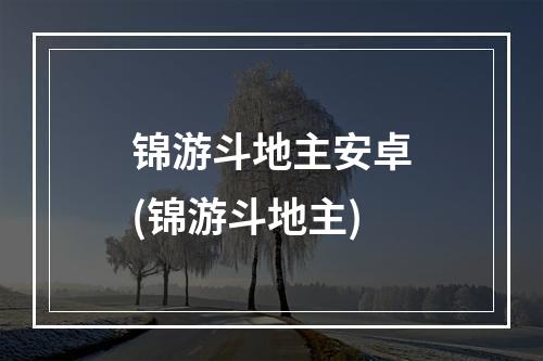 锦游斗地主安卓(锦游斗地主)