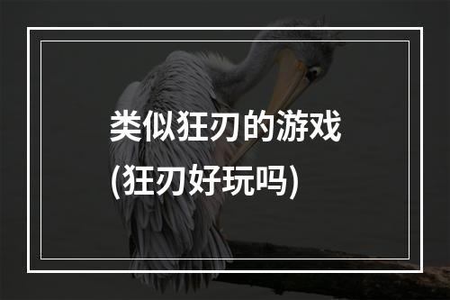 类似狂刃的游戏(狂刃好玩吗)