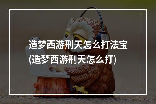 造梦西游刑天怎么打法宝(造梦西游刑天怎么打)