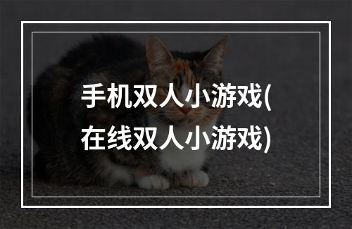 手机双人小游戏(在线双人小游戏)