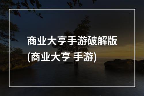 商业大亨手游破解版(商业大亨 手游)