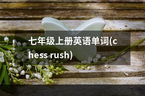 七年级上册英语单词(chess rush)