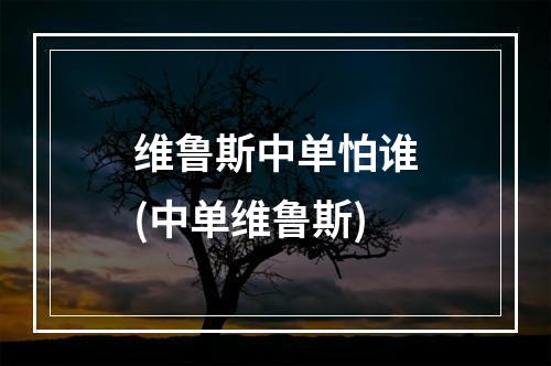 维鲁斯中单怕谁(中单维鲁斯)